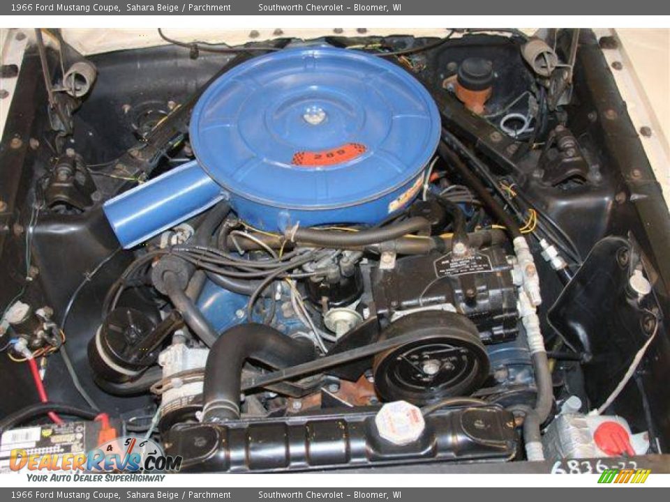 1966 Ford Mustang Coupe Sahara Beige / Parchment Photo #33