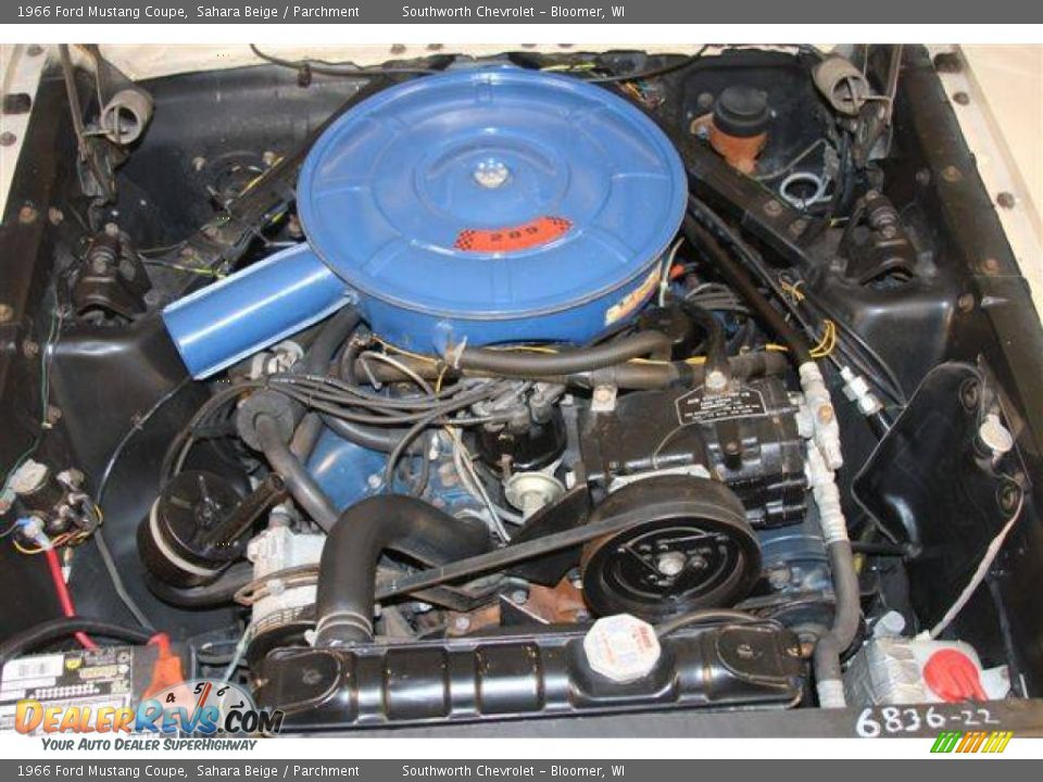 1966 Ford Mustang Coupe Sahara Beige / Parchment Photo #35