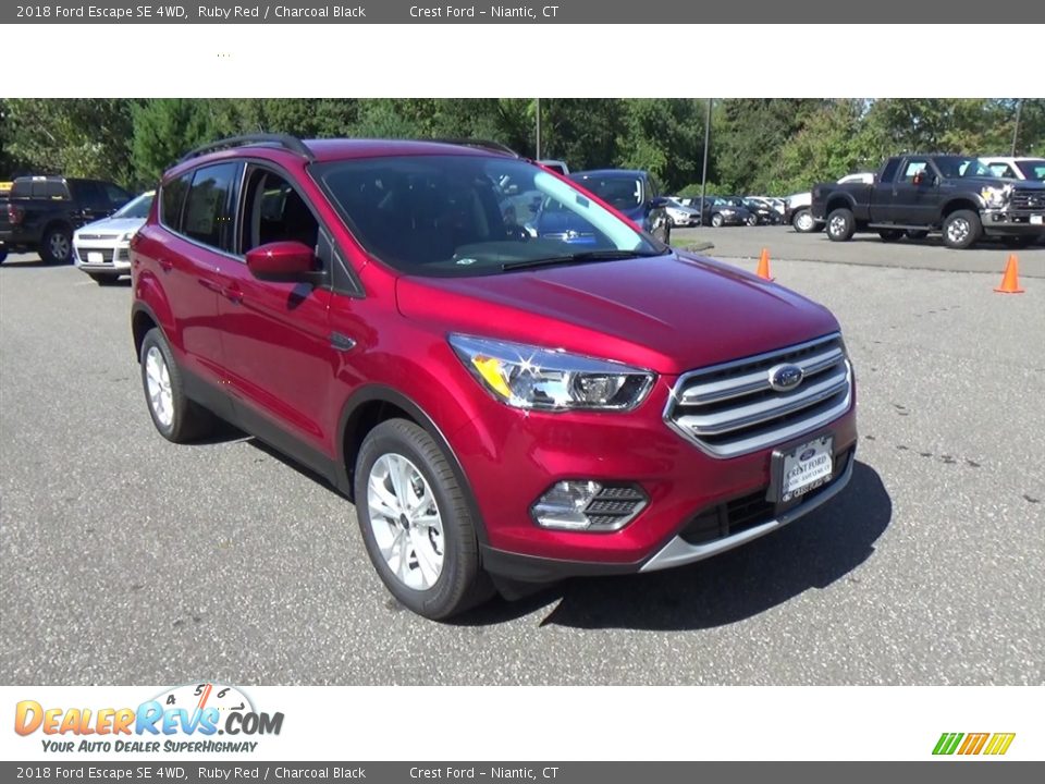 2018 Ford Escape SE 4WD Ruby Red / Charcoal Black Photo #1
