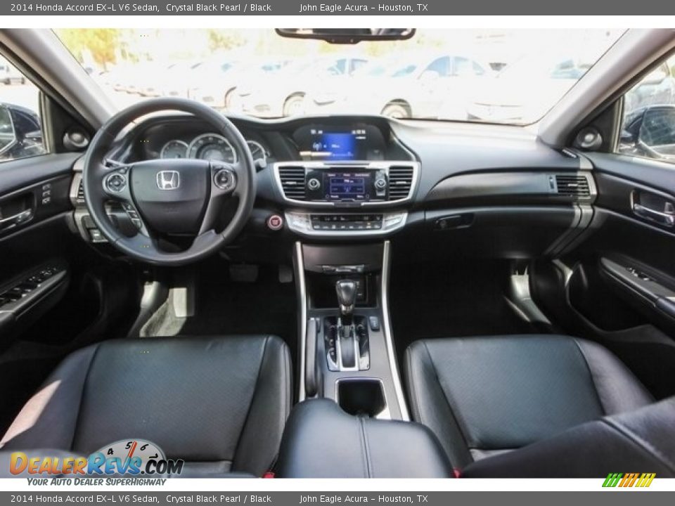 2014 Honda Accord EX-L V6 Sedan Crystal Black Pearl / Black Photo #9