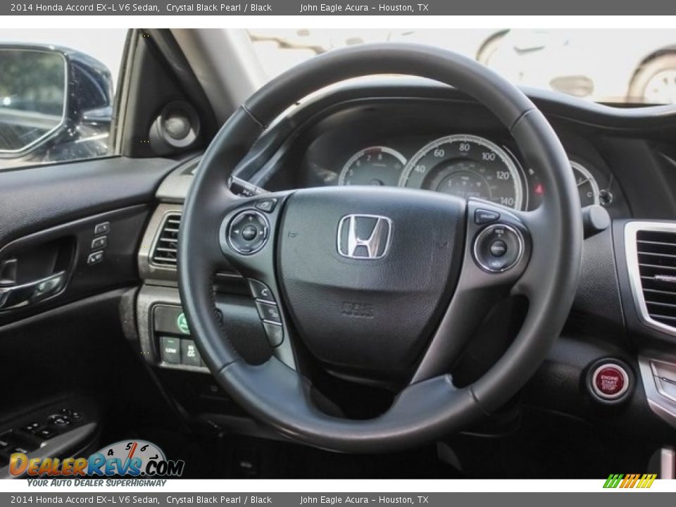 2014 Honda Accord EX-L V6 Sedan Crystal Black Pearl / Black Photo #29