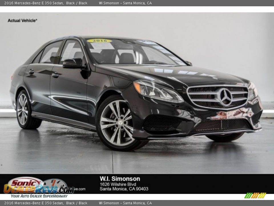 2016 Mercedes-Benz E 350 Sedan Black / Black Photo #1
