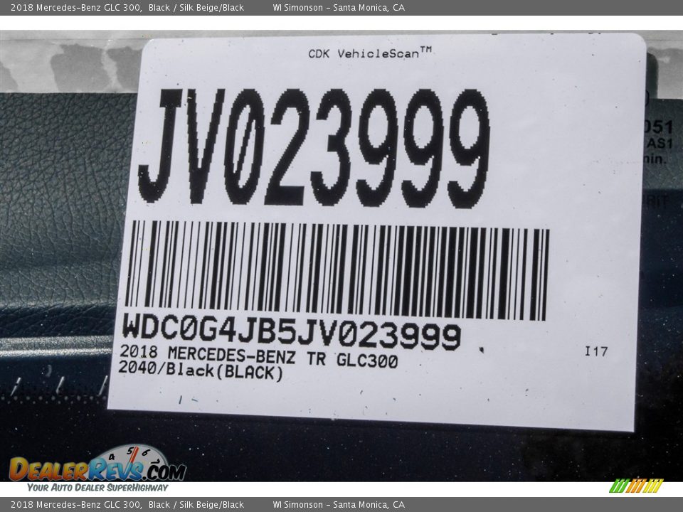 2018 Mercedes-Benz GLC 300 Black / Silk Beige/Black Photo #10