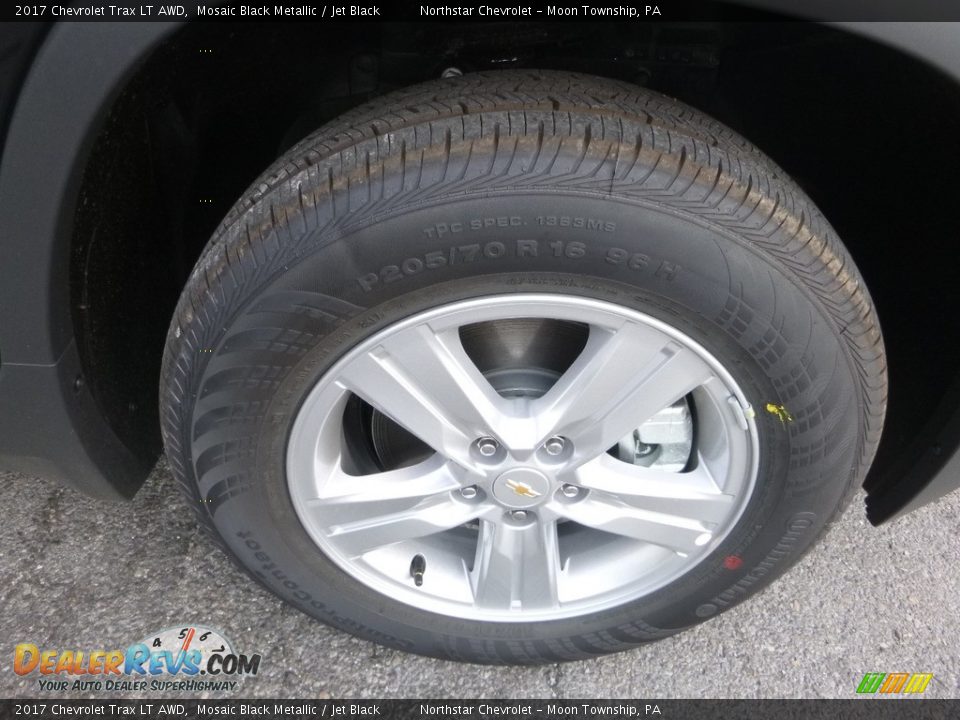 2017 Chevrolet Trax LT AWD Mosaic Black Metallic / Jet Black Photo #9