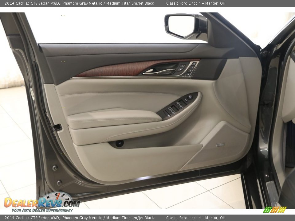 2014 Cadillac CTS Sedan AWD Phantom Gray Metallic / Medium Titanium/Jet Black Photo #4