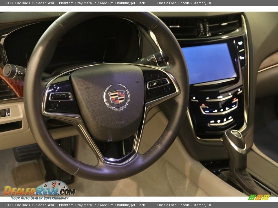 2014 Cadillac CTS Sedan AWD Phantom Gray Metallic / Medium Titanium/Jet Black Photo #6