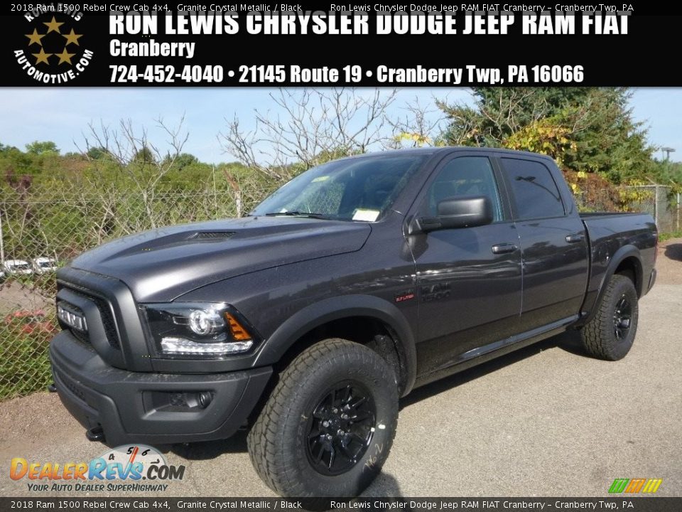 2018 Ram 1500 Rebel Crew Cab 4x4 Granite Crystal Metallic / Black Photo #1