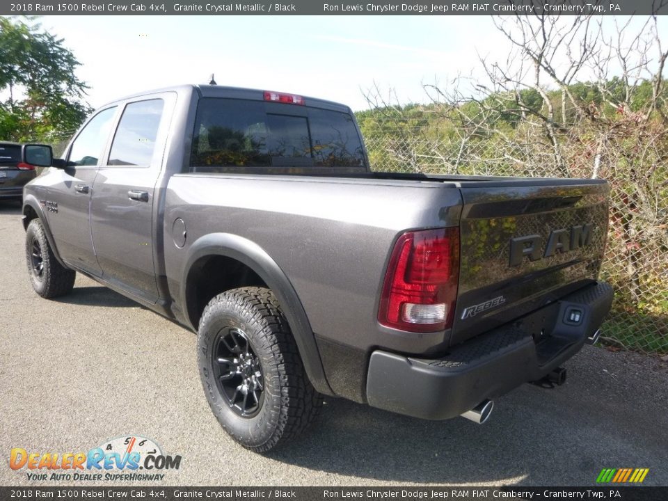 2018 Ram 1500 Rebel Crew Cab 4x4 Granite Crystal Metallic / Black Photo #4