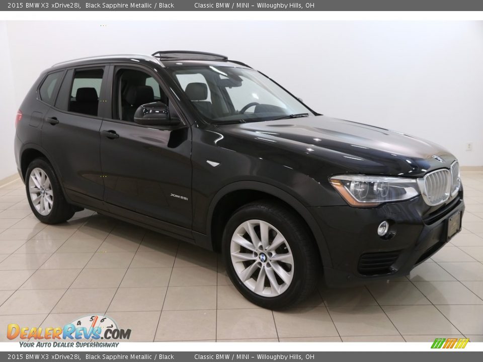 2015 BMW X3 xDrive28i Black Sapphire Metallic / Black Photo #1