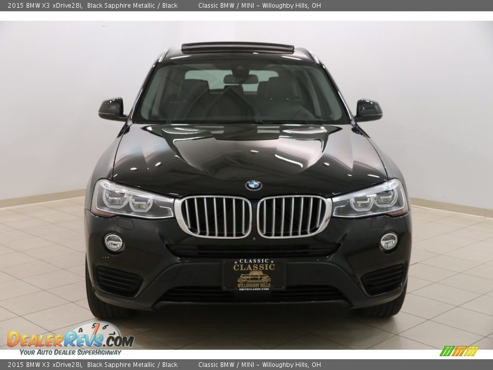 2015 BMW X3 xDrive28i Black Sapphire Metallic / Black Photo #2