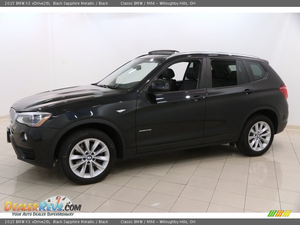 2015 BMW X3 xDrive28i Black Sapphire Metallic / Black Photo #3