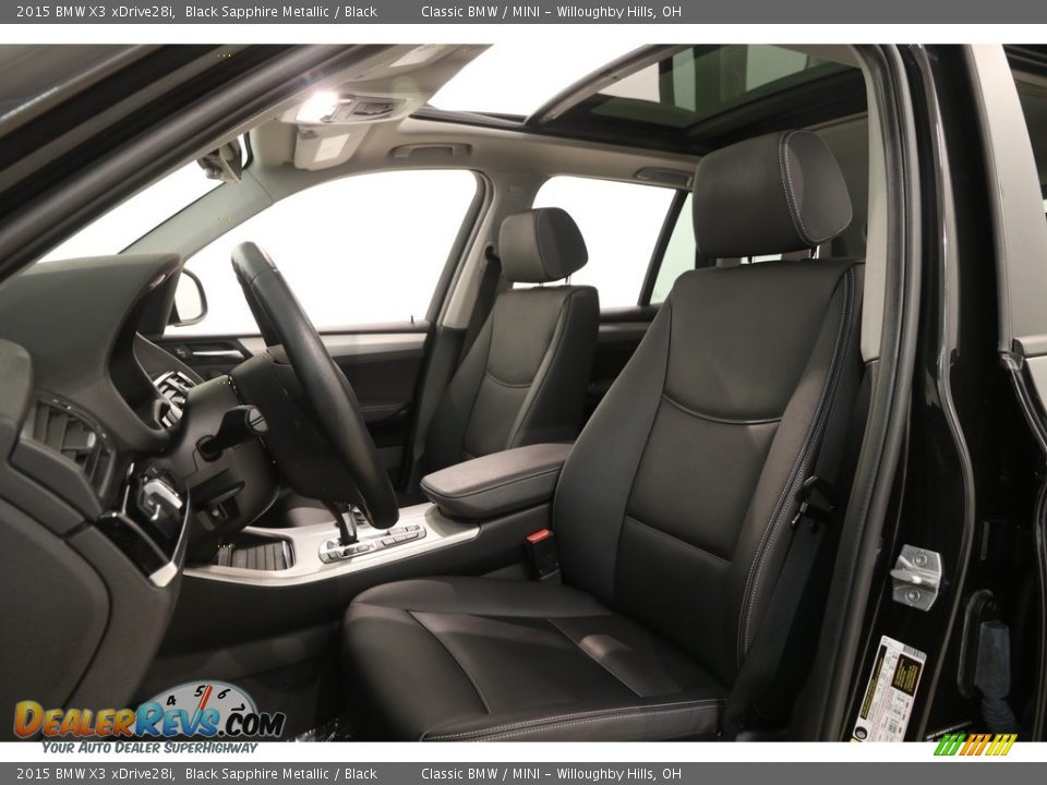 2015 BMW X3 xDrive28i Black Sapphire Metallic / Black Photo #5