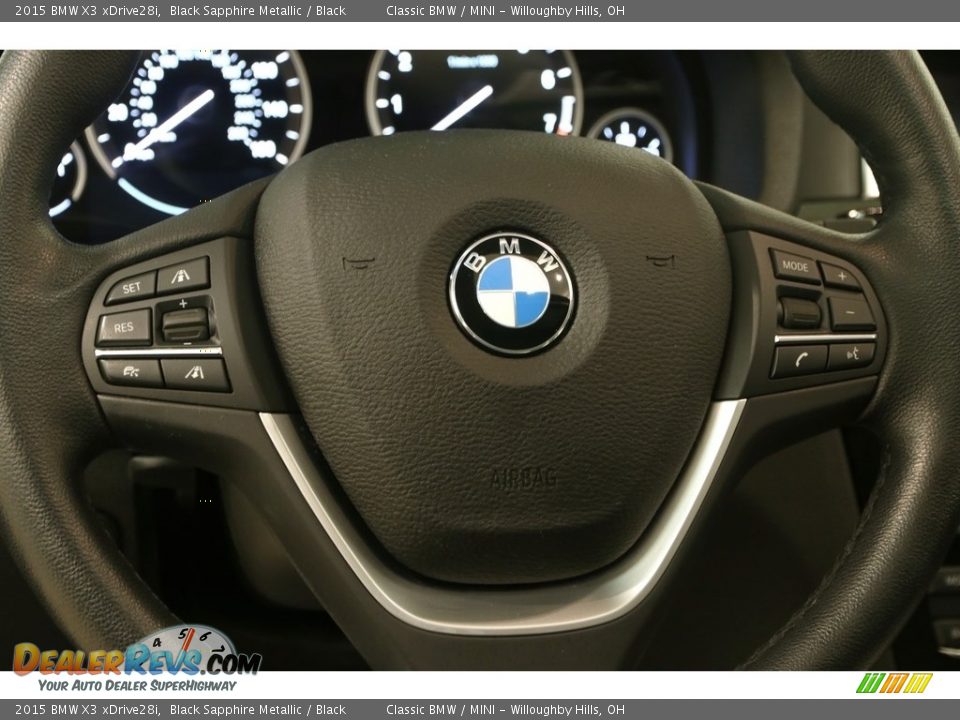 2015 BMW X3 xDrive28i Black Sapphire Metallic / Black Photo #7