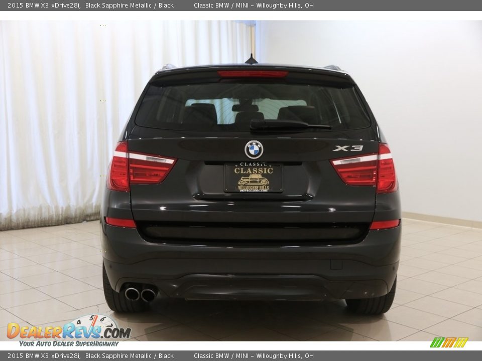 2015 BMW X3 xDrive28i Black Sapphire Metallic / Black Photo #19
