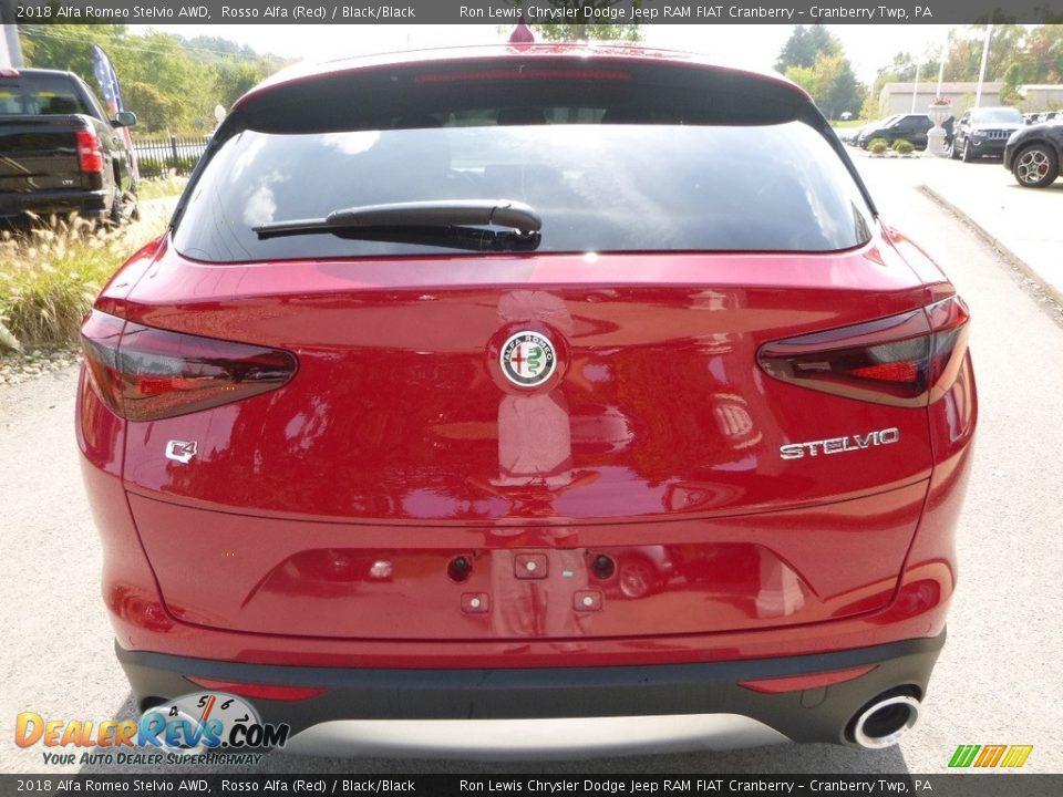 2018 Alfa Romeo Stelvio AWD Rosso Alfa (Red) / Black/Black Photo #6
