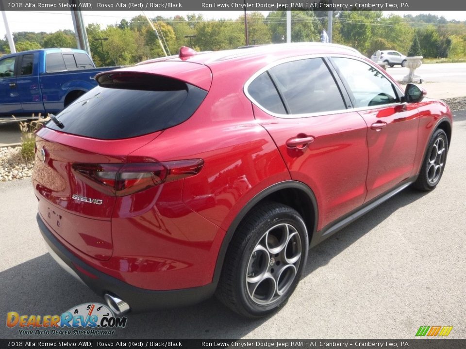 2018 Alfa Romeo Stelvio AWD Rosso Alfa (Red) / Black/Black Photo #7