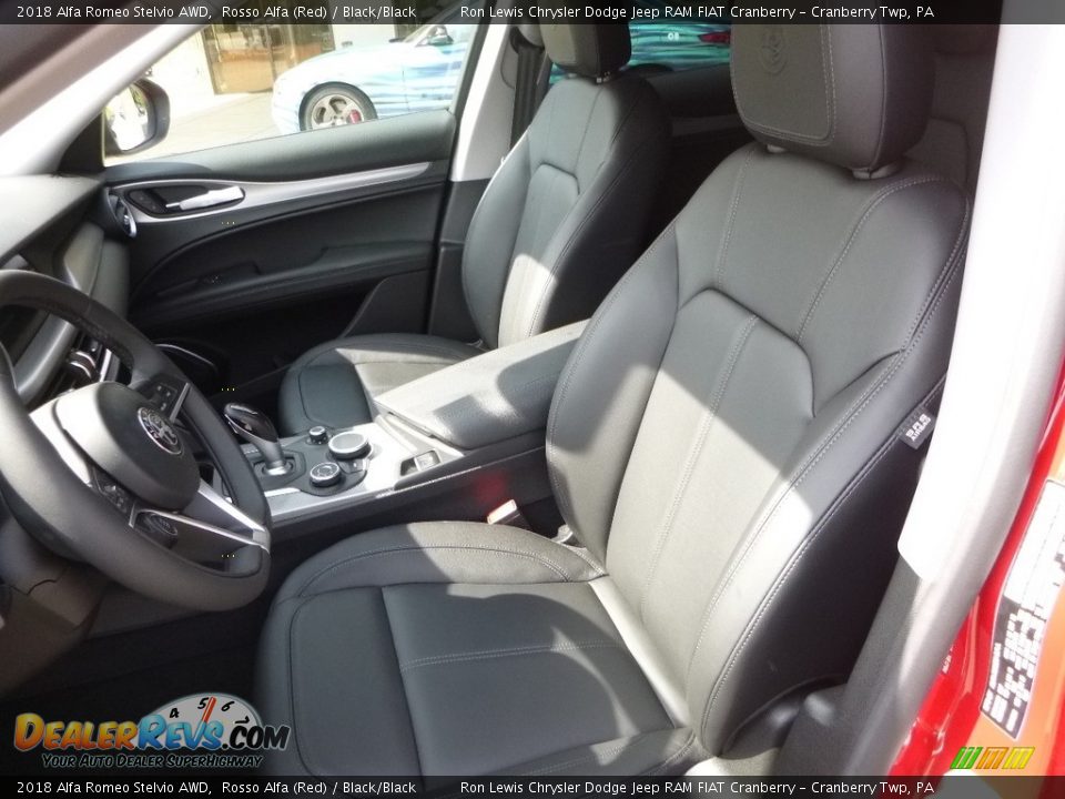 2018 Alfa Romeo Stelvio AWD Rosso Alfa (Red) / Black/Black Photo #22