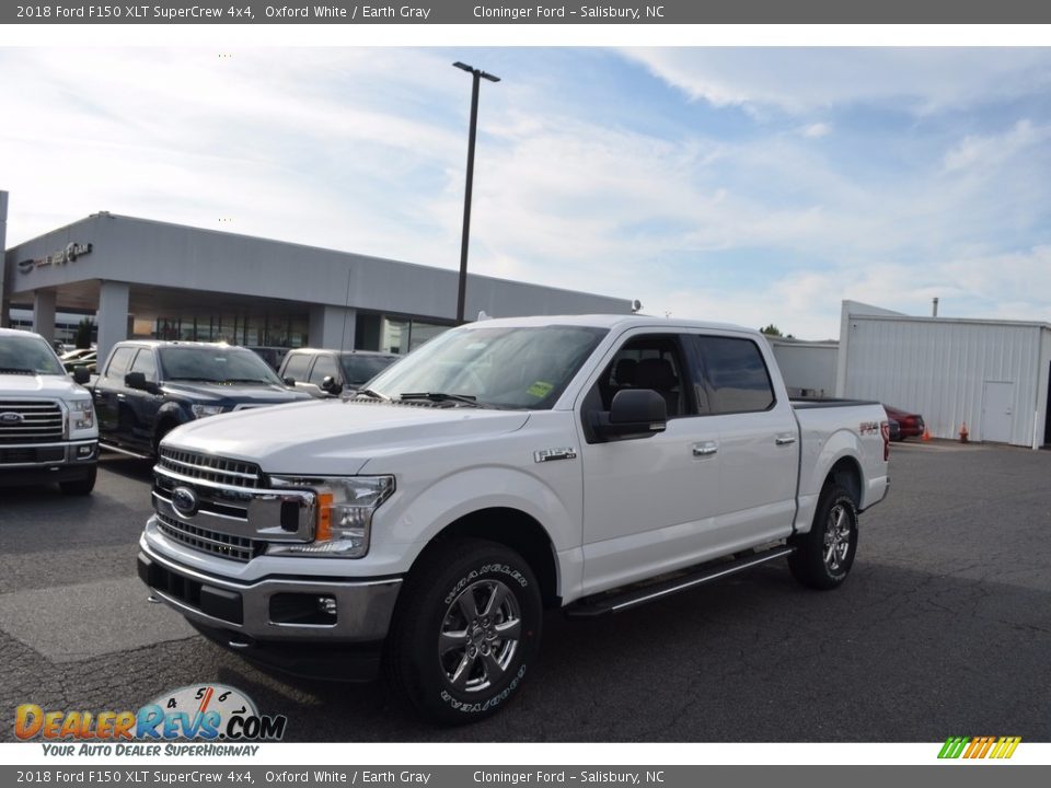 2018 Ford F150 XLT SuperCrew 4x4 Oxford White / Earth Gray Photo #3