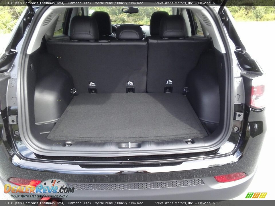 2018 Jeep Compass Trailhawk 4x4 Diamond Black Crystal Pearl / Black/Ruby Red Photo #12