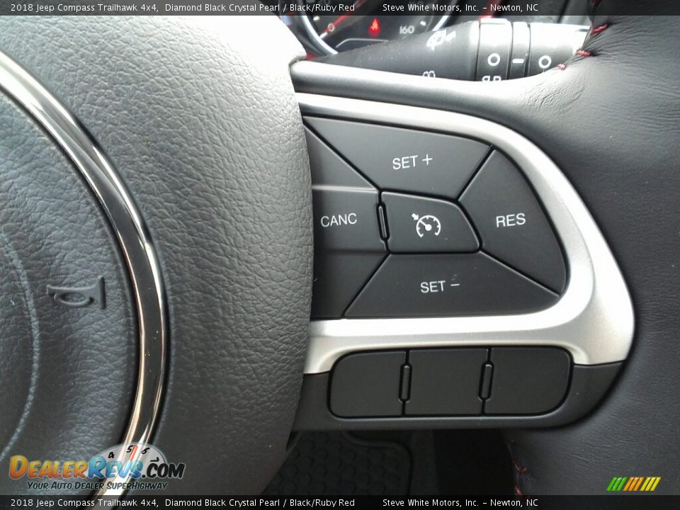 2018 Jeep Compass Trailhawk 4x4 Diamond Black Crystal Pearl / Black/Ruby Red Photo #19