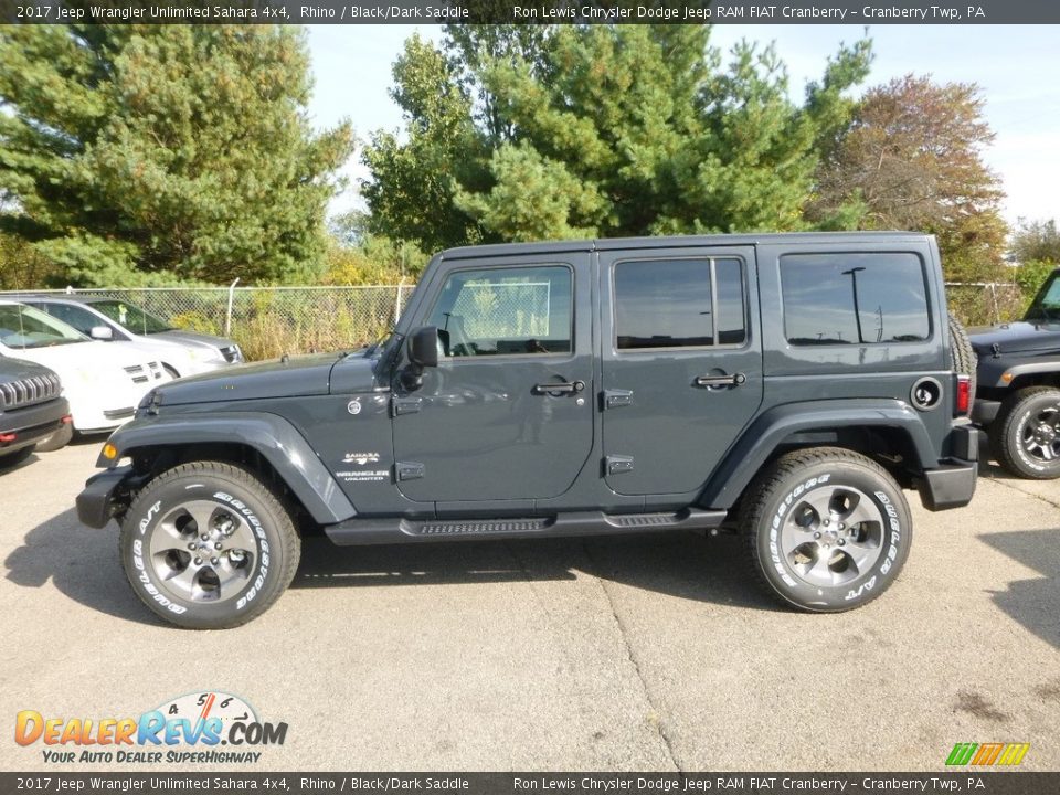 2017 Jeep Wrangler Unlimited Sahara 4x4 Rhino / Black/Dark Saddle Photo #2