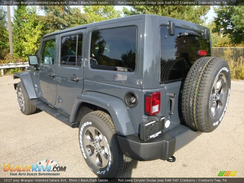 2017 Jeep Wrangler Unlimited Sahara 4x4 Rhino / Black/Dark Saddle Photo #3