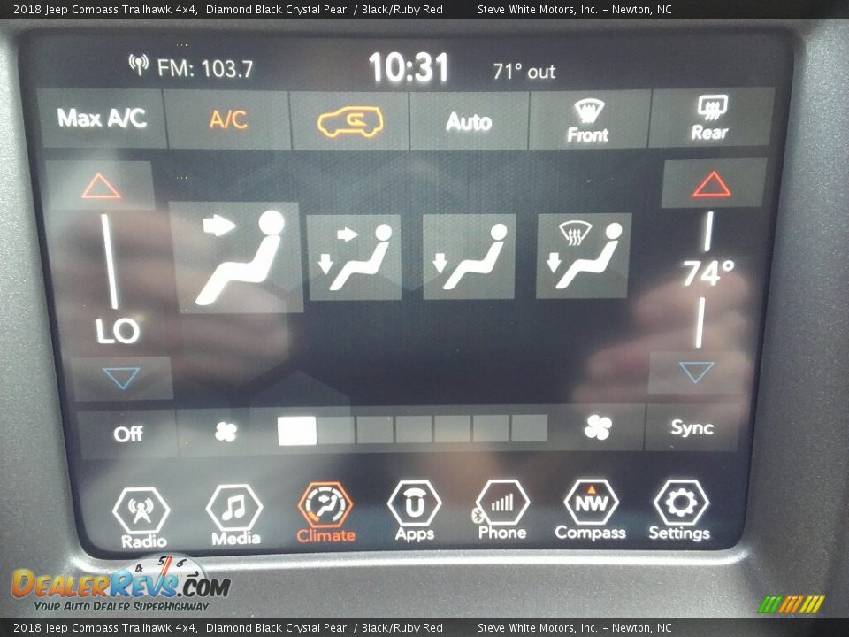 2018 Jeep Compass Trailhawk 4x4 Diamond Black Crystal Pearl / Black/Ruby Red Photo #24