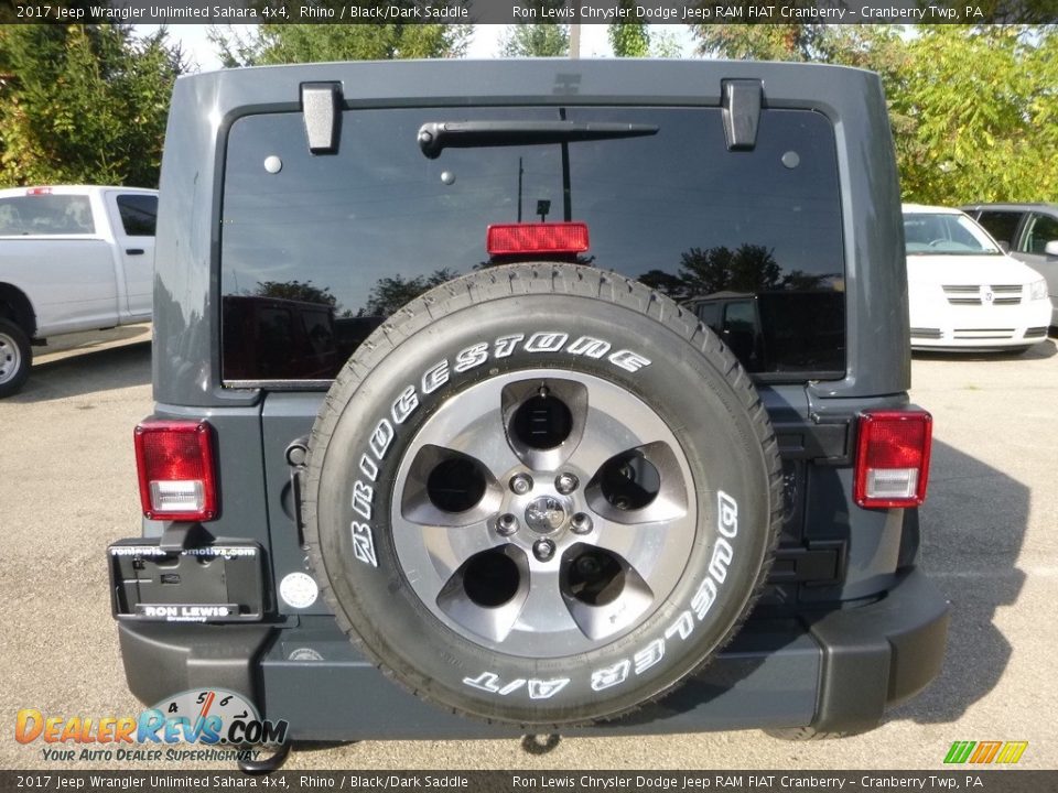 2017 Jeep Wrangler Unlimited Sahara 4x4 Rhino / Black/Dark Saddle Photo #4