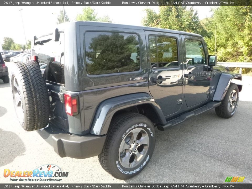 2017 Jeep Wrangler Unlimited Sahara 4x4 Rhino / Black/Dark Saddle Photo #5