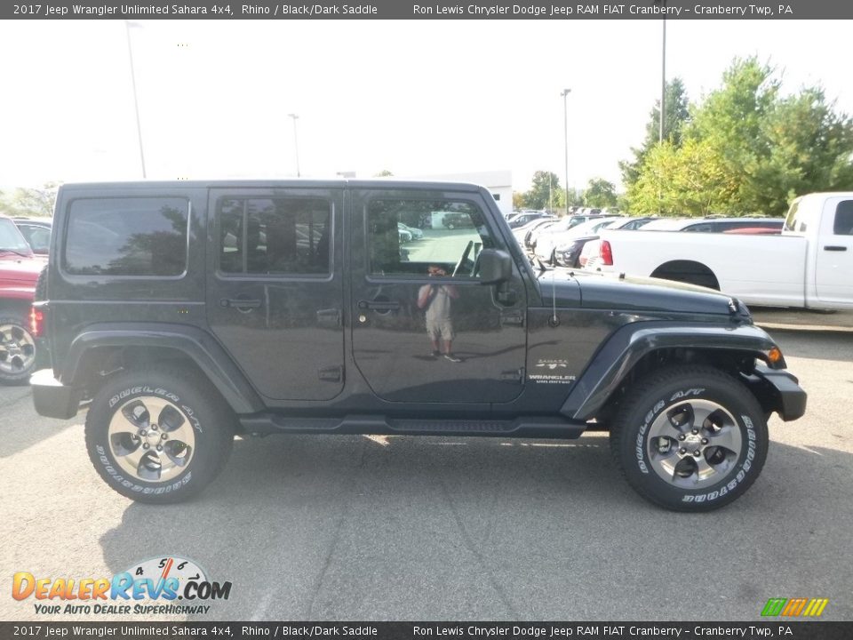 2017 Jeep Wrangler Unlimited Sahara 4x4 Rhino / Black/Dark Saddle Photo #6