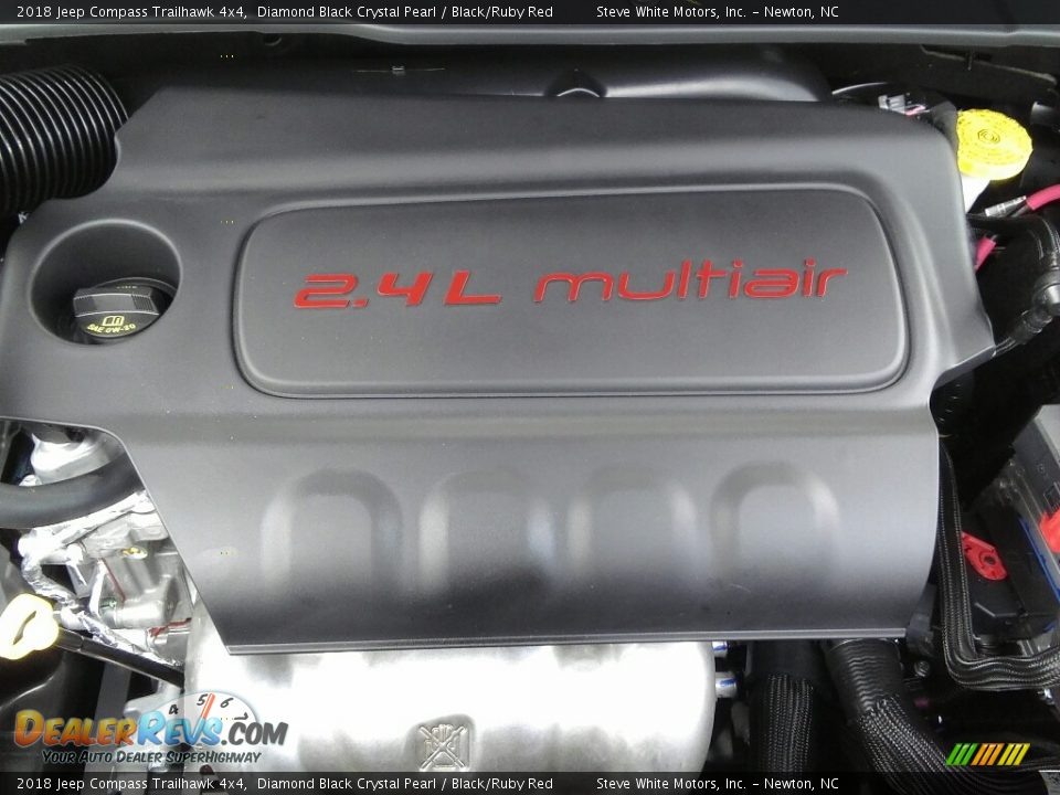 2018 Jeep Compass Trailhawk 4x4 Diamond Black Crystal Pearl / Black/Ruby Red Photo #28