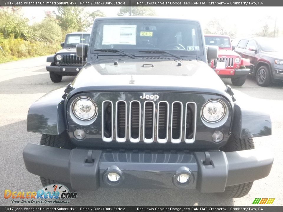 2017 Jeep Wrangler Unlimited Sahara 4x4 Rhino / Black/Dark Saddle Photo #8