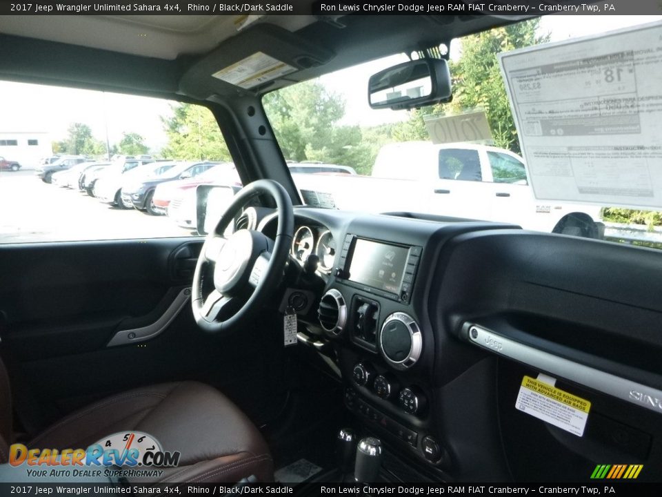 2017 Jeep Wrangler Unlimited Sahara 4x4 Rhino / Black/Dark Saddle Photo #11
