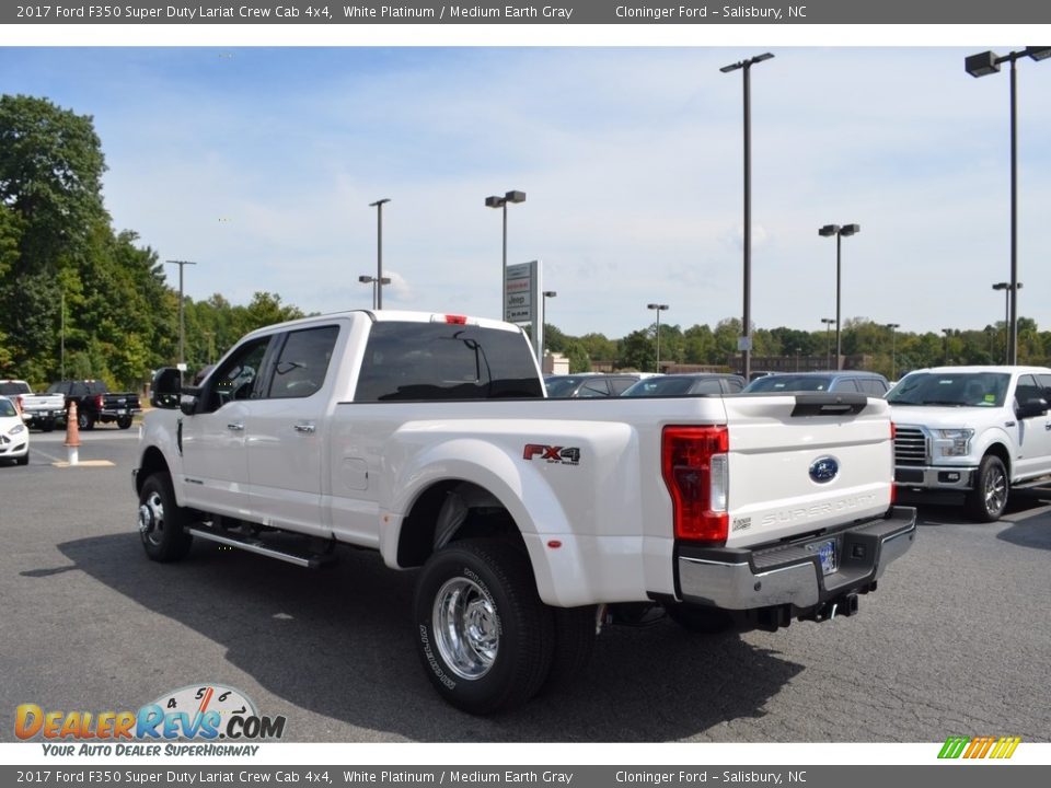 2017 Ford F350 Super Duty Lariat Crew Cab 4x4 White Platinum / Medium Earth Gray Photo #26