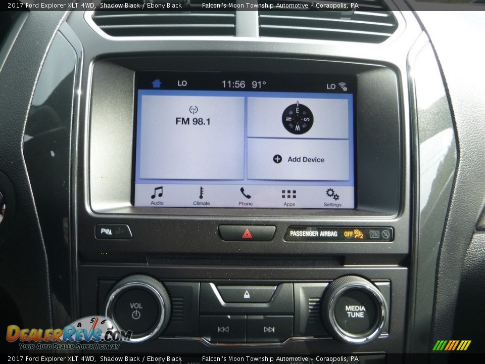 2017 Ford Explorer XLT 4WD Shadow Black / Ebony Black Photo #14