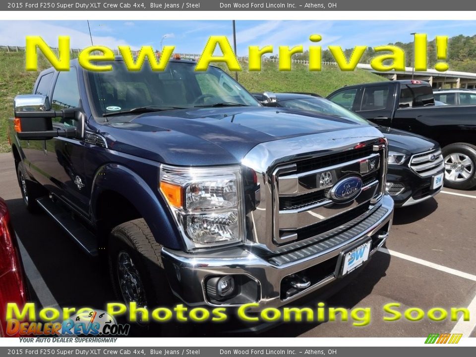 2015 Ford F250 Super Duty XLT Crew Cab 4x4 Blue Jeans / Steel Photo #1