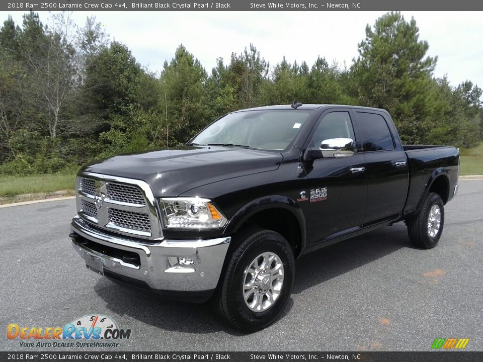 2018 Ram 2500 Laramie Crew Cab 4x4 Brilliant Black Crystal Pearl / Black Photo #2