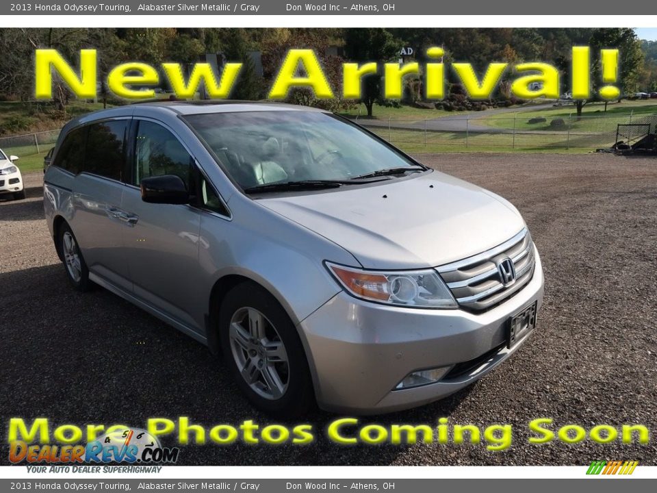 2013 Honda Odyssey Touring Alabaster Silver Metallic / Gray Photo #1
