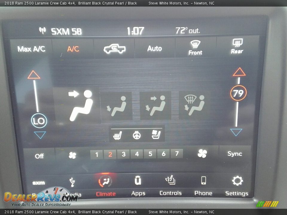 2018 Ram 2500 Laramie Crew Cab 4x4 Brilliant Black Crystal Pearl / Black Photo #23