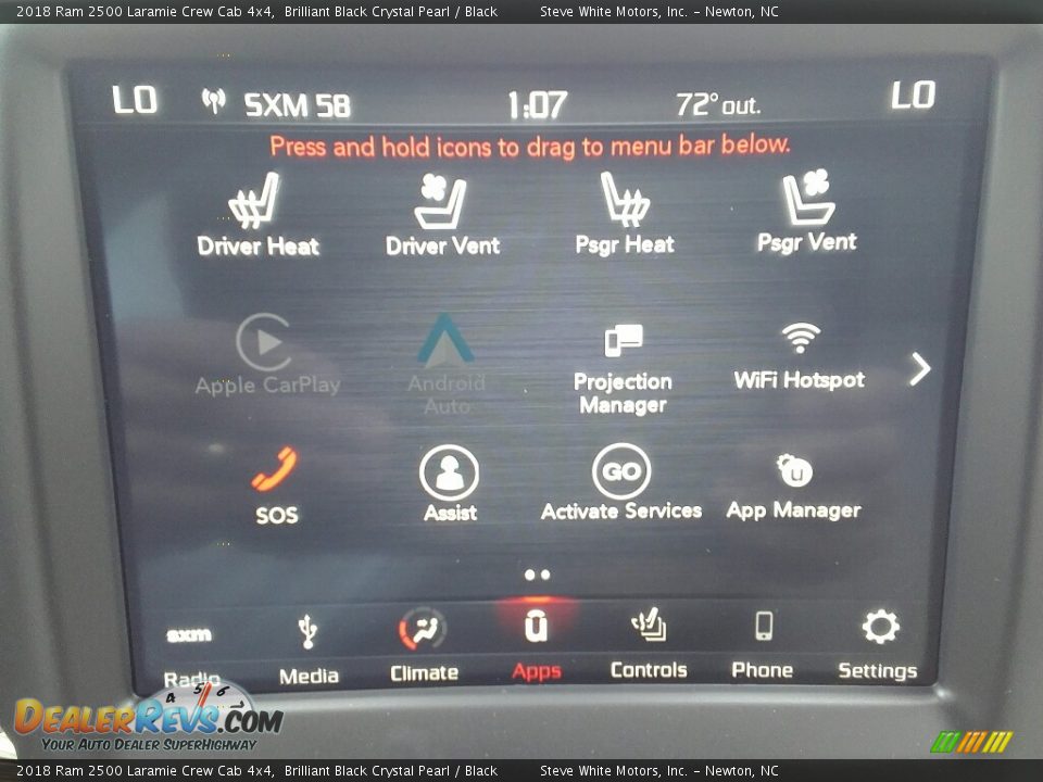 2018 Ram 2500 Laramie Crew Cab 4x4 Brilliant Black Crystal Pearl / Black Photo #25