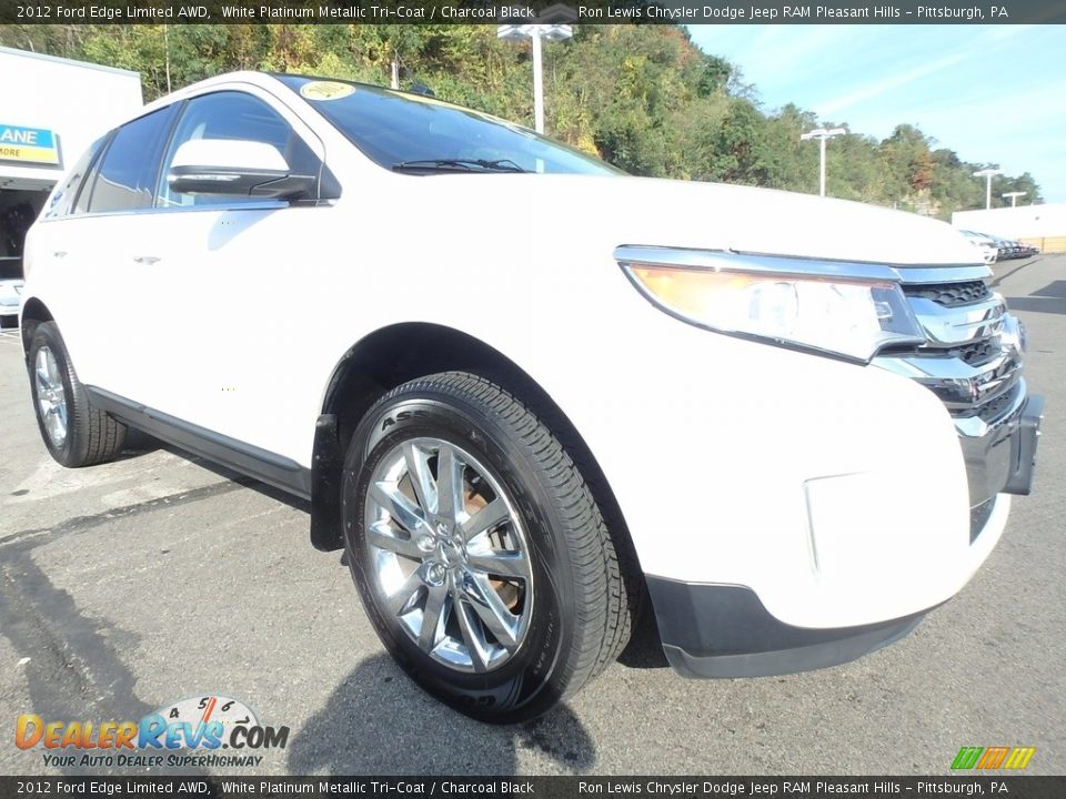 2012 Ford Edge Limited AWD White Platinum Metallic Tri-Coat / Charcoal Black Photo #6