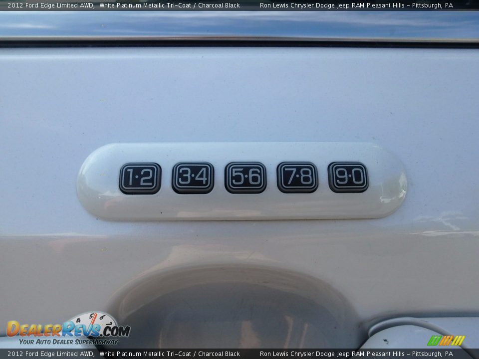 2012 Ford Edge Limited AWD White Platinum Metallic Tri-Coat / Charcoal Black Photo #8