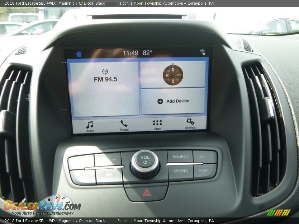 2018 Ford Escape SEL 4WD Magnetic / Charcoal Black Photo #14