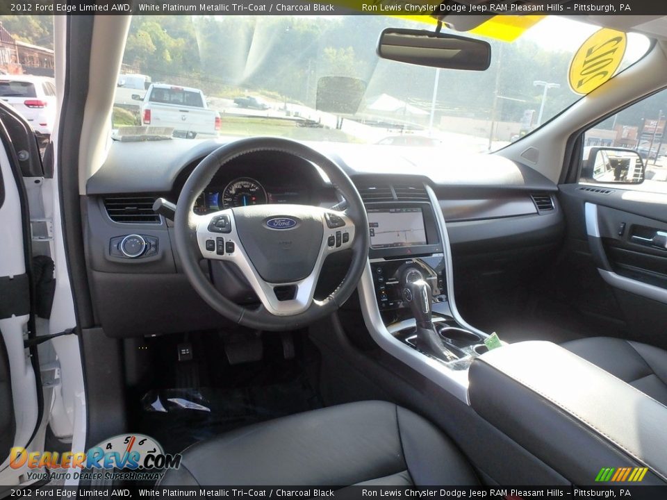 2012 Ford Edge Limited AWD White Platinum Metallic Tri-Coat / Charcoal Black Photo #11