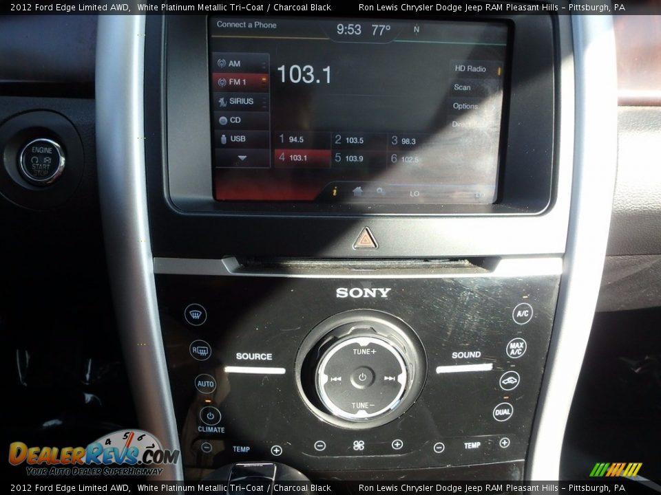 2012 Ford Edge Limited AWD White Platinum Metallic Tri-Coat / Charcoal Black Photo #18