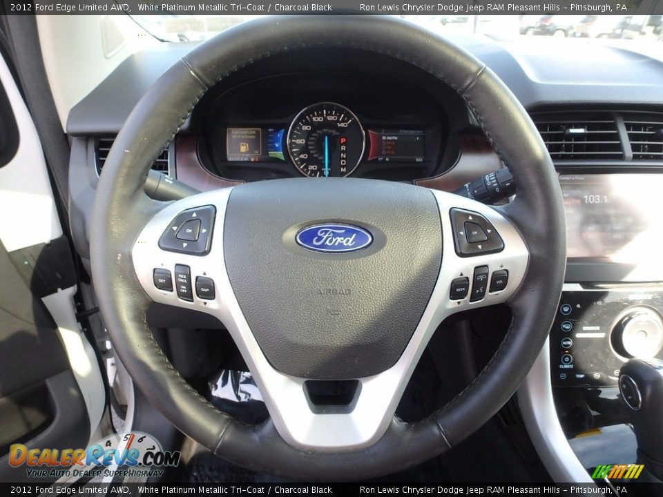 2012 Ford Edge Limited AWD White Platinum Metallic Tri-Coat / Charcoal Black Photo #19