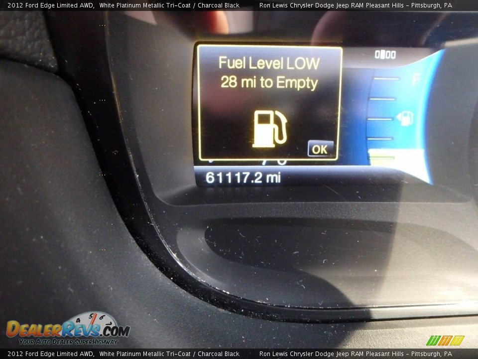2012 Ford Edge Limited AWD White Platinum Metallic Tri-Coat / Charcoal Black Photo #20