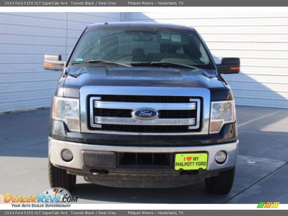 2014 Ford F150 XLT SuperCab 4x4 Tuxedo Black / Steel Grey Photo #2