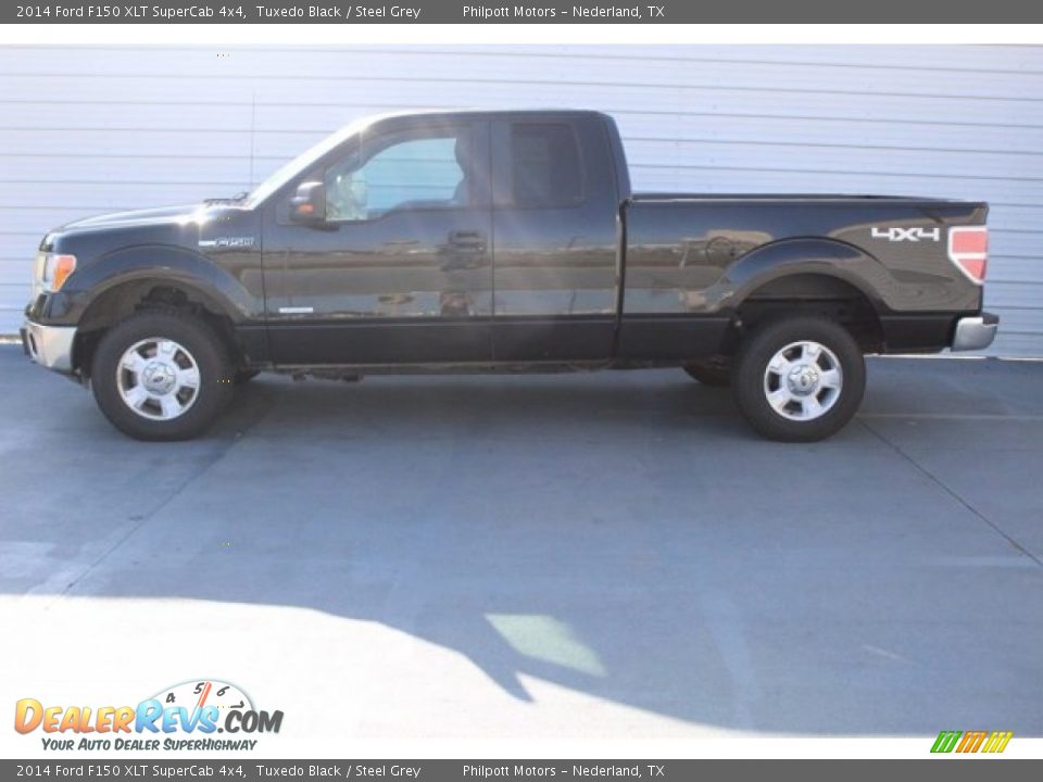 2014 Ford F150 XLT SuperCab 4x4 Tuxedo Black / Steel Grey Photo #7