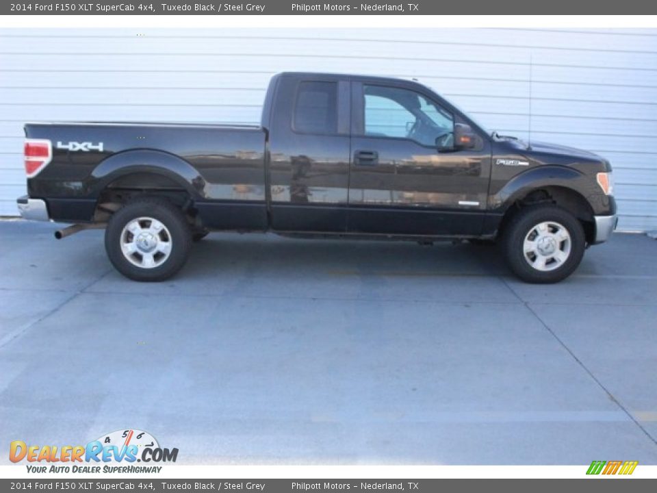 2014 Ford F150 XLT SuperCab 4x4 Tuxedo Black / Steel Grey Photo #11